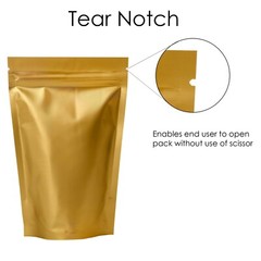 MATT FINISH FOIL ZIP LOCK RESEALABLE BAGS STAND UP POUCHES FOOD GRADE HEAT SEAL
