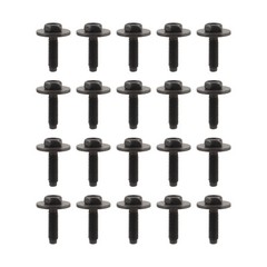 M6-1.0 x 20mm Flanged Hex Head Bolts Flange Screws Black Oxide Finish – 20Pcs