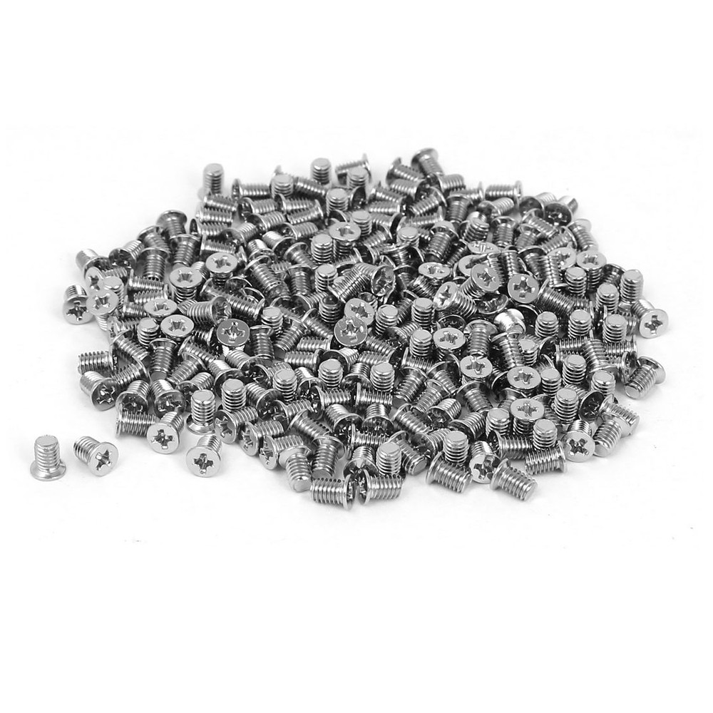 300pcs 2.5″ HDD M3x4.8mm Flat Phillips Head Hard Drive Screw for PC Case Bolts