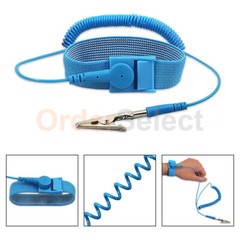 Anti-Static Wrist Band ESD Grounding Strap Prevents Static Build Up, Blue