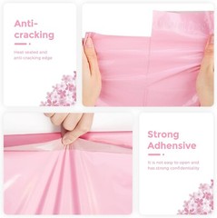 Jiaro Pack Poly Mailers 14.5×19 100 Pack Light Pink Shipping Bags Envelopes