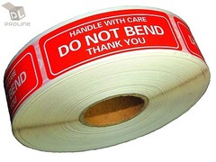 One Roll 1000 1 x 3 DO NOT BEND HANDLE WITH CARE Stickers Labels Easy Peel