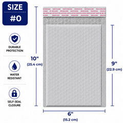 Poly Bubble Mailers Cushion Shipping Envelopes Self Adhesive Mailers Bags Gray