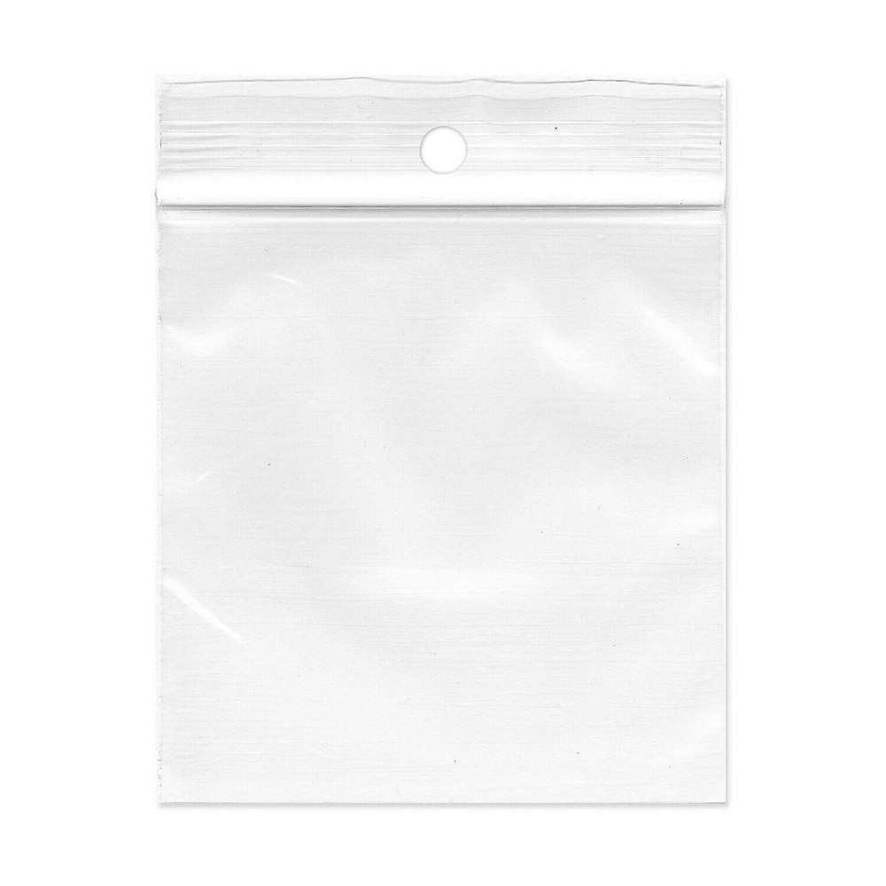 1000 Pack – 2 Mil Reclosable Bag with Hang Hole – 10″ x 12″ (1 Box)