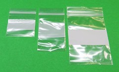 300 Bags Reclosable 2 Mil White Block Poly 2×2 2×3 3×4 -100 Each Zip Top Seal