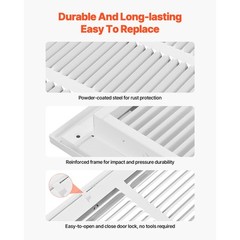 Return Air Filter Grille Fits W30 x H20 In Duct Opening Vent Cover
