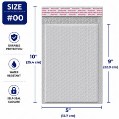 Poly Bubble Mailers Cushion Shipping Envelopes Self Adhesive Mailers Bags Gray
