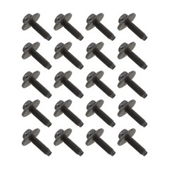 M6-1.0 x 20mm Flanged Hex Head Bolts Flange Screws Black Oxide Finish – 20Pcs