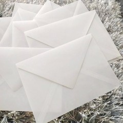 20 PCS 5×7 Inch A7 Plain Transparent Vellum Envelopes Wedding Invitations