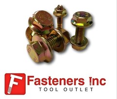 Grade 10.9 Metric Flange Bolt & Flange Nut Assortment 429 Piece Kit Yellow Zinc