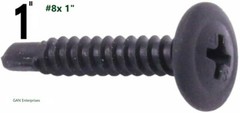 Modified Truss Head #8 x 1/2″ to 3″ Self Drilling Screws, Black