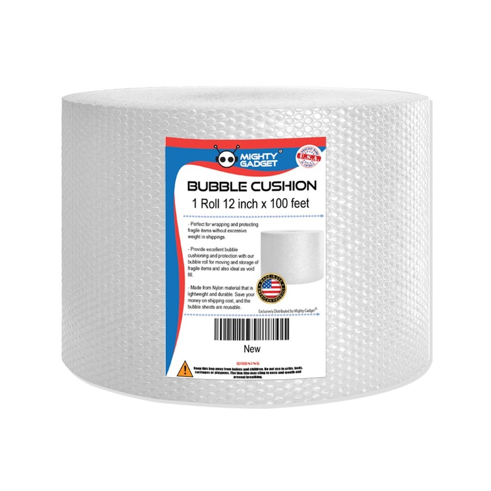 100 feet Bubble Cushioning Wrap Roll Small Bubble 12″ Wide Perforated Every 12″