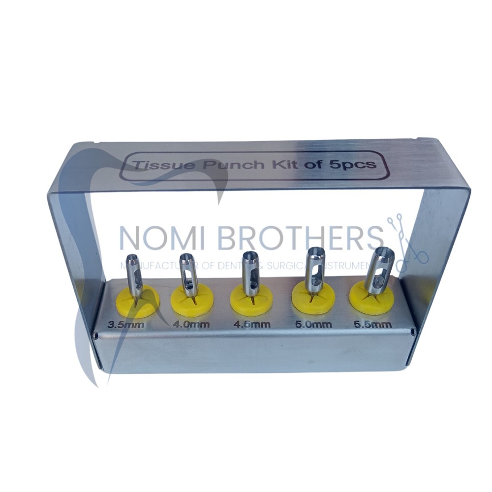 GERMAN Dental Implant Tissue Punch Kit 5pcs set FREE Bur Holder