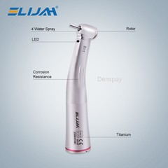 NSK Ti-MAX X95L Style Dental 1:5 LED Fiber Optic Contra Angle Handpiece Red Ring