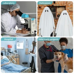 Professional Lab Coat for Men, Long-Sleeve, Unisex White Lab Coat, Adult Men’…