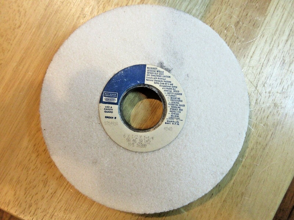 Bay State Abrasives Grinding Wheel 6 x 1/2 x 1 1/4 4140 RPM 9A-46J8-V52 #16388