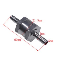 1/4″ Fuel Check Valve One Way Inline Non Return Diesel Gasoline Black 6mm 2Pcs