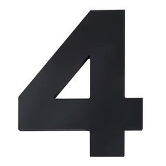 12 Inch Address Numbers For Commercial Building 3/8″ Thick Black Acrylic Bold