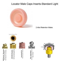 US Dental fit Zest Locator Male Replacement Cap Standard Light Pink 2.4 lbs 20-P