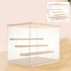 4-Tier Large Acrylic Display Case Dustproof Box for Collectibles Action Figures