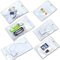 100 Premium Zip Zipper Bags Clear Plastic White Back Slide Seal Reclosable