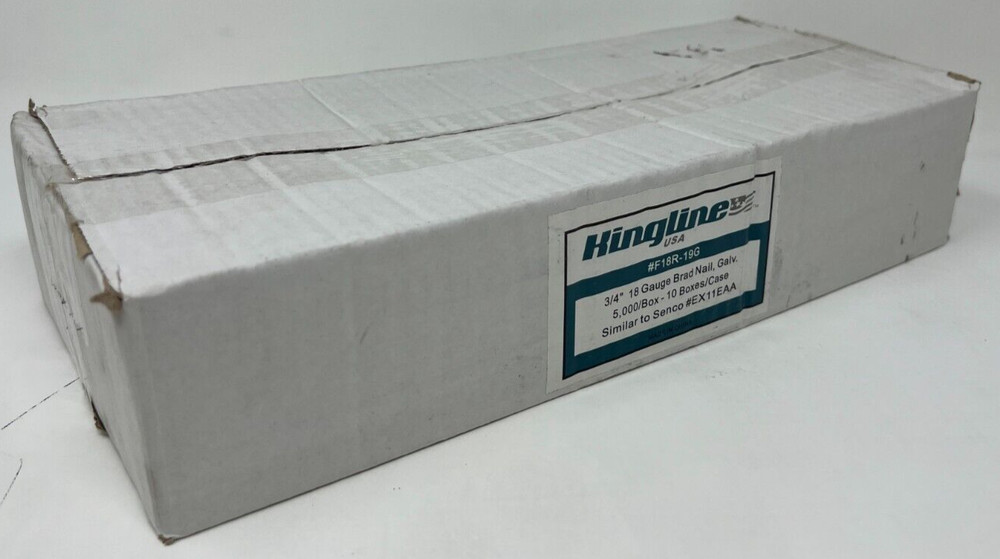 KINGLINE 3/4″ 18 Gauge Brad Nail, Galv., 1 Case of 10 Boxes