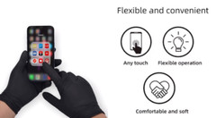 First Glove 3 mil Black Nitrile Gloves Powder & Latex Free Exam Grade Gloves