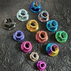 Titanium Nut M5 M6 M8 M10 M12 Flange Metal Lock Nut for Bike Motorcycle Car