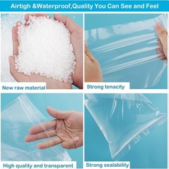 100-Pack 3″x4″ Clear Resealable Plastic Bags, 2 Mil Zip Lock for Storage