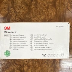 3M Micropore Surgical Tape 1530-1 1IN x 10YD Case of 10 x Box of 12 (122 rolls)