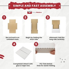 Vinyl Record Mailers White Holds 1- 6 – 45 rpm 12″ Record LP Cardboard 100 2000