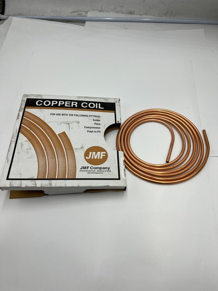 (QTY 2) JMF Company Copper Pipe Soft Copper Tube Refrigeration 1/4″ Heavy Duty
