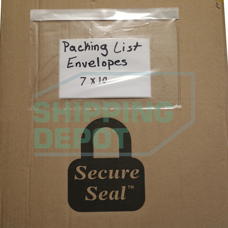 7×10 Clear Packing List Envelope Pouch Self Adhesive – Secure Seal