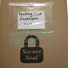 7×10 Clear Packing List Envelope Pouch Self Adhesive – Secure Seal