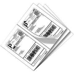 1000 Shipping Labels Half Sheets Blank 8.5″ x 5.5″ Self Adhesive 2 Per Sheet
