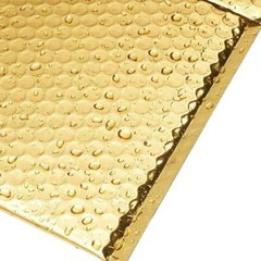 200 #2 Glamour Metallic Gold Poly Bubble Shipping Mailers Envelopes Bags 8.5×12