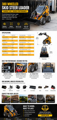 Mini Crawler Track Skid Steer Loader with EPA in Stock