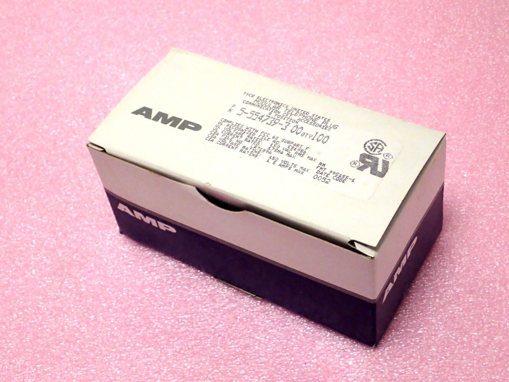 AMP 5-554739-3 MODULAR / ETHERNET CONNECTORS 26-28 AWG BOX OF 100pcs NEW!
