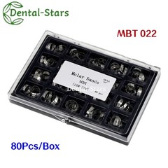 80 Pcs Dental Orthodontic Buccal Tube 1st Molar With Bands Roth/MBT 022″ 16#-35#