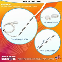 Replacement Garland 9006800 RTD Temperature Probe 12 Month Warranty