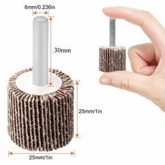 10Pcs 60 Grits Drill Flap Wheel Sander 1x1x1/4″ Flapper Sanding Grinding HOT