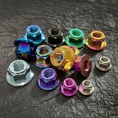 Titanium Nut M5 M6 M8 M10 M12 Flange Metal Lock Nut for Bike Motorcycle Car