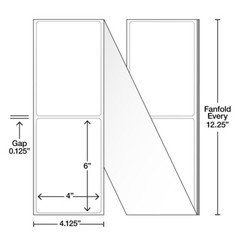 4×6 Fanfold Direct Thermal Labels for Zebra Rollo MUNBYN Printer (500 Per Stack)