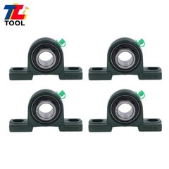 4pcs UCP205-16 Pillow Block Bearing 1″ Bore Solid Base 2-Bolt Self-Aligning
