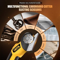 LKCTB Electric Scissors Cardboard Cutter w/ LED, Brushless Motor 3500mAh