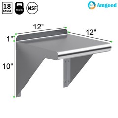 12 in. x 12 in. Stainless Steel Wall Shelf