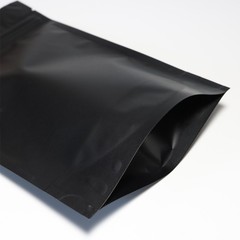 Variety of Sizes for 100pcs Matte Black Metallic Foil Stand-Up Resealable Bags