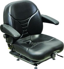 Milsco Black Vinyl V5300 Seat and Suspension with 11.25″ x 11″ Mounting W/ Arms