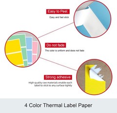 6000 Assorted Rectangular Direct Thermal Label for Zebra, Rollo, MUNBYN, POLONO