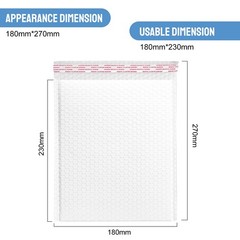 100PCS White 7″x9″ Poly Bubble Mailers Padded Envelopes Packaging Bubble Pak